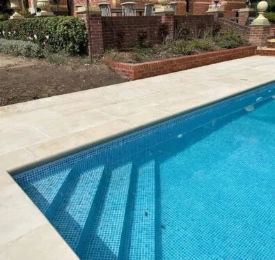 Poolcraft Ltd - Swallowfield case study - completed steps for the pool