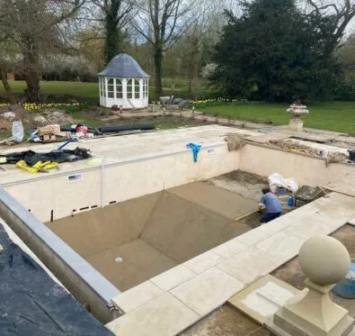 Poolcraft Ltd - Swallowfield case study - pool installation stage 3