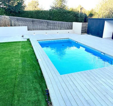 Poolcraft Ltd - Ascot case study - maple decking after shot