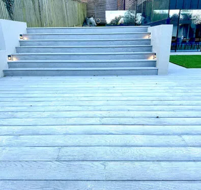 Poolcraft Ltd - Ascot case study - after shot of light installation on steps