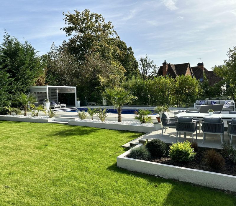 PoolCraft Ltd - Soft and hard landscaping completed to complete and elevate a luxury outdoor pool