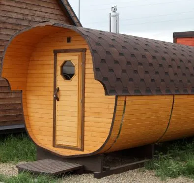 PoolCraft Ltd - small wooden barrel sauna