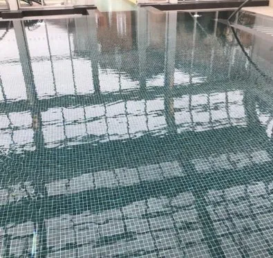 PoolCraft Ltd - Indoor swimming pool renovation in Weybridge with Crocus green mosaic tiling